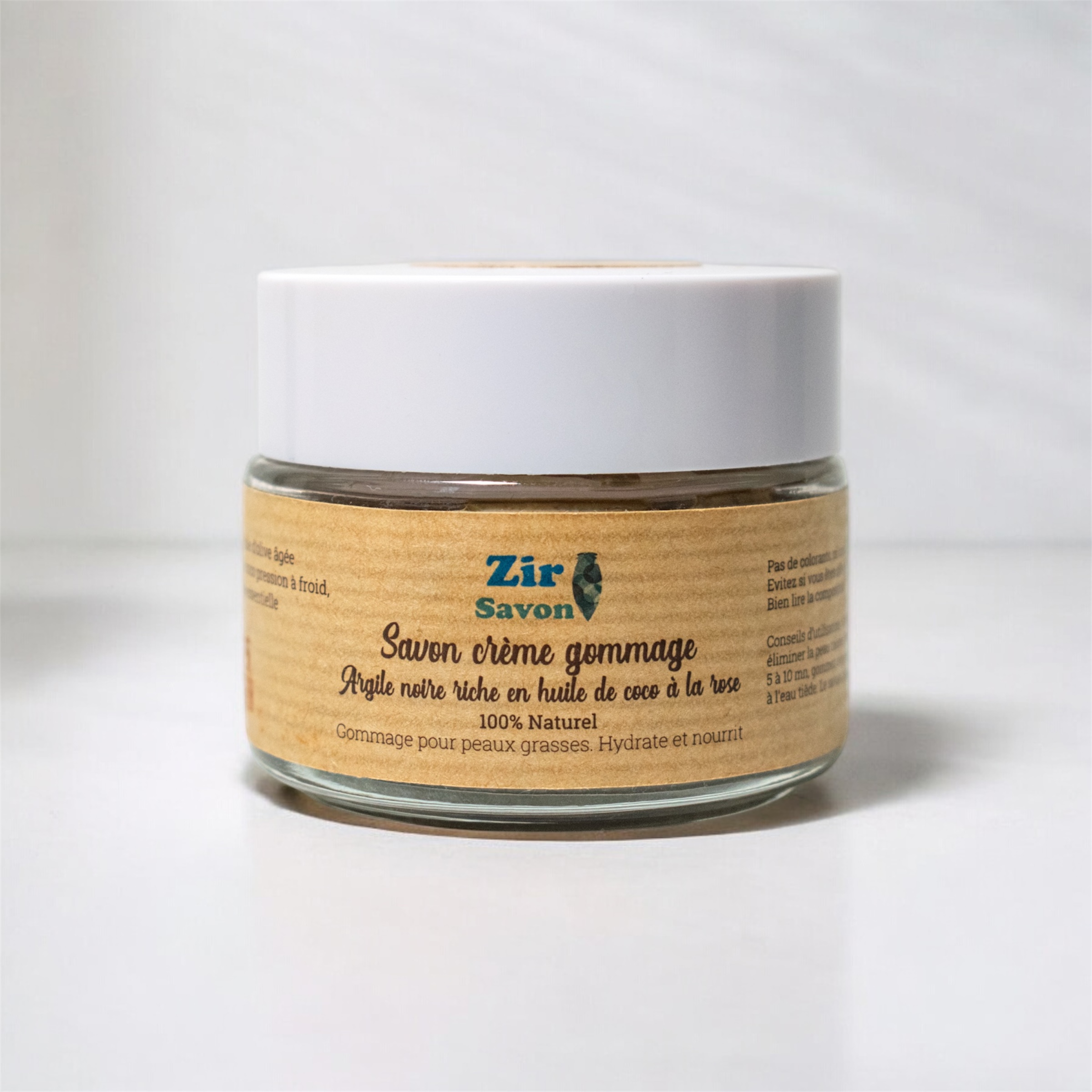 Savon Crème Gommage Argile Noire