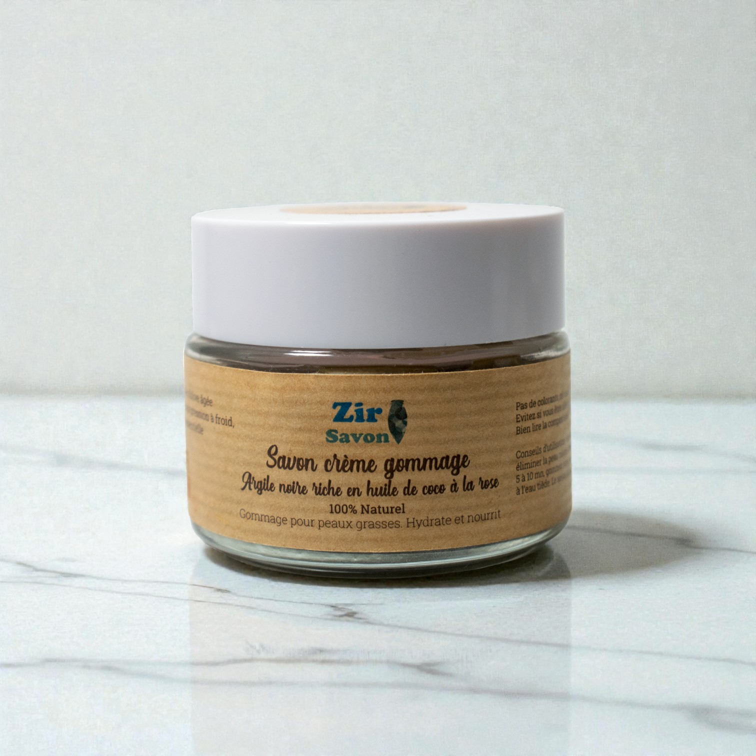 Savon Crème Gommage Argile Noire